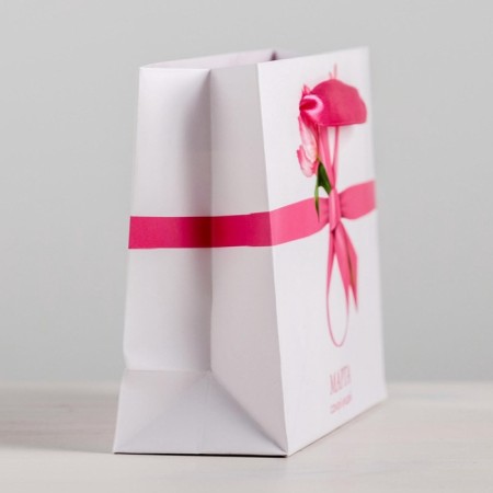Gift Laminated horizontal package, packaging, “The best, March 8”, MS 23 x 18 x 10 cm-2