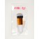 Brush d/makeup mini 10*3.5cm nylon/plastic white/gold bag QF