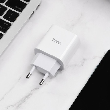 Network charger Hoco C76A Plus, Type -C - PD/QC 20 W 3 A, white-6