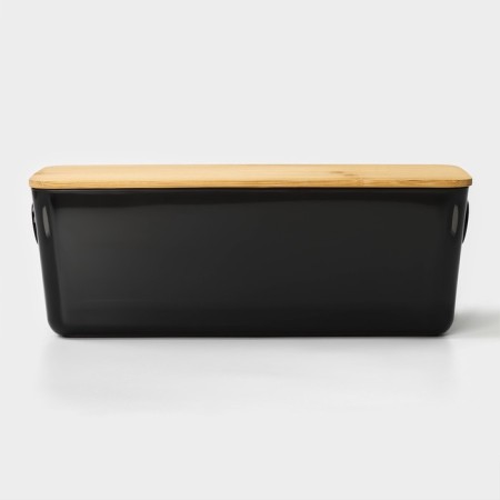 Storage container with lid laconicism lid, 28.5 × 11 × 10.5 cm, black color is black-5