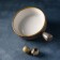 Porcelain cocoon Magistro "Cerera", 500 ml, d = 15 cm, brown color