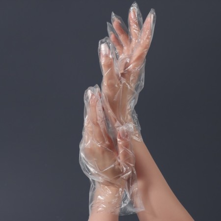 Disposable gloves, universal size, 100 pcs, 0.4 microns, transparent-4
