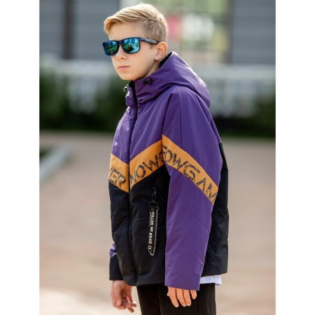 Boy jacket, height 146 cm, eggplant color-3