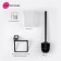 Ersh for the toilet IDDIS SLIDE, 103x113x336 mm, matte glass