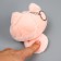 Soft toy "Cat-shred" on a key fob, 11 cm, pink color