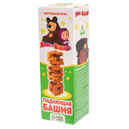 The game falling tower, Masha and the bear, 54 bars-7
