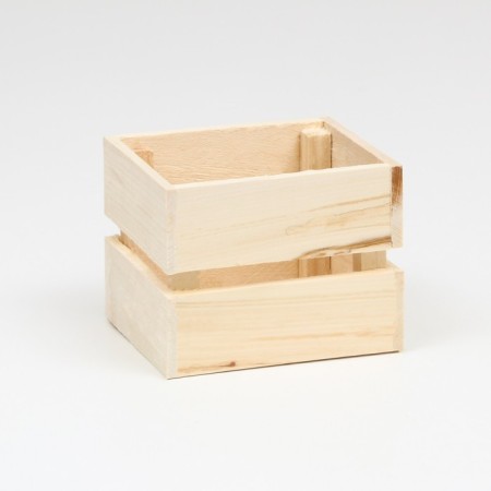 Kashpo wooden, two -strip, natural, 11x10x9 cm-1