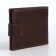 Male purse for magnet, department for cards, coins, brown color