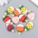 Decor for creativity Plastic "Fruit on a stick" set 10 pcs mix 2.1x1.4 cm