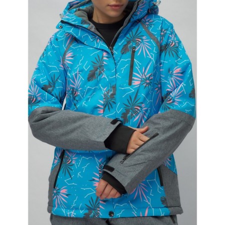 Ski suit female, size 48, blue color-3