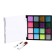 Cosmetics set for girls: shadows, brush, applicator