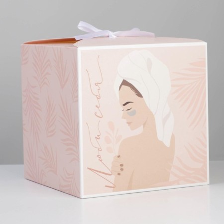 Gift folding box, packaging, "Spa Girl", 18 x 18 x 18 cm-1