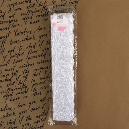 Organza lace, 40 mm × 9 ± 0.5 m, white color-2