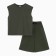 A set for a boy (T -shirt and shorts) minku, Khaki color, height 152 cm