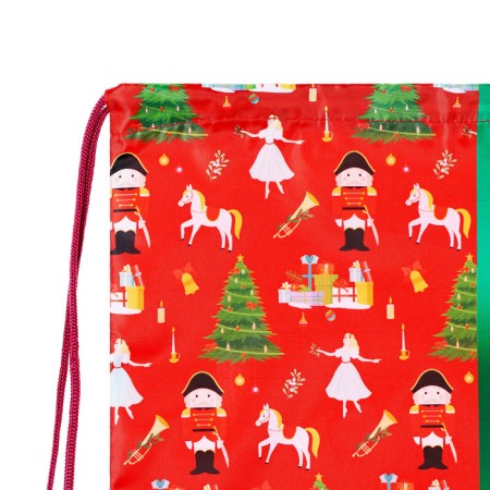 New Year. Bag for sweets 290 x 340 mm "Gift with a bow" (soft polyester density 210d)-3