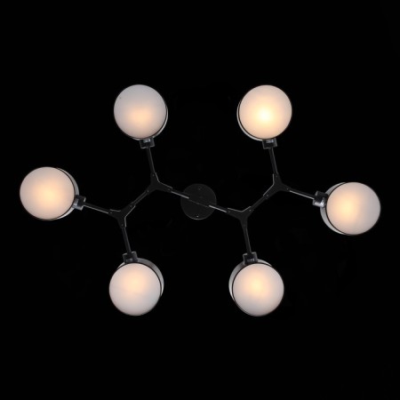 Ceiling EVOLUCE lamp. Sle183402-06. Gemento. 6x60 W, E14, 73x95.5x32 cm, black color-9