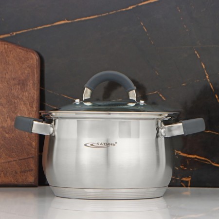 Irida pan, 2.9 l, d = 18 cm, capsule, glass cover, induction