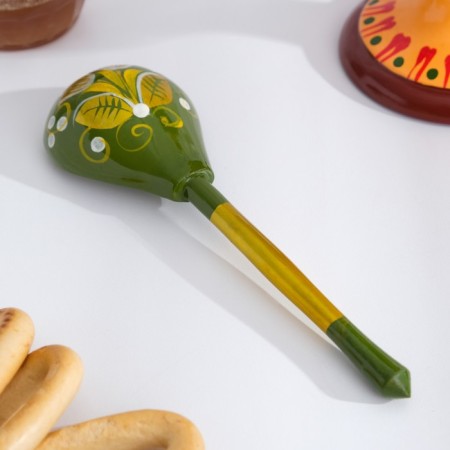 Spoon Polobaska "Green painting", handmade-1
