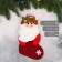 Santa Claus with a berry of 11x26 cm, white-red