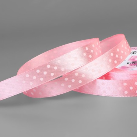Satin ribbon "Golshek", 15 mm × 23 ± 1 m, color pink No. 004