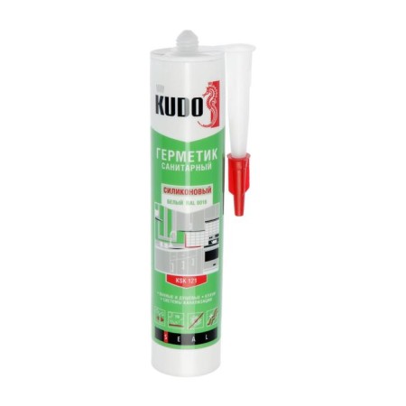 Sealant Kudo, sanitary, silicone, white, 280 ml-2