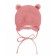 A cap on ties with pompons Children's Amarobaby Pure Love Pompony, with a lining, size 42-44 cm, pink color