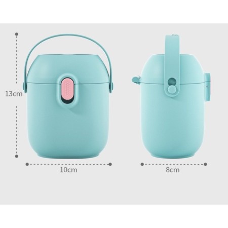 Container for storing baby food 450 ml., With a spoon, blue color-3