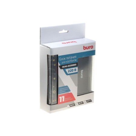 Buro BUM-0220B65 power adapter, automatic, 65W, 12V-20V 11-pereb., 3.25a 1xusb, 2.4a-3