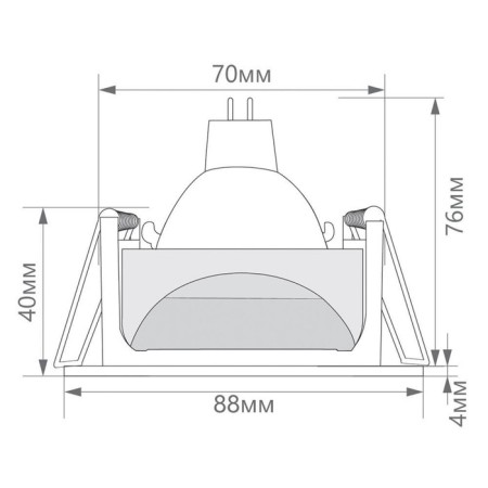 Introductive Lamp Feron DL2830, IP20, G5.3, 50 W, 88x88x40 mm, white color-1