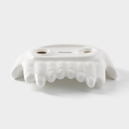 Porcelain dish for feeding Magistro "palms", 20 × 18 × 5 cm, white color-2