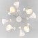 Apart chandelier, 8x60W E14, white color, gold