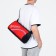 Sports bag with lightning, long belt, black/red color