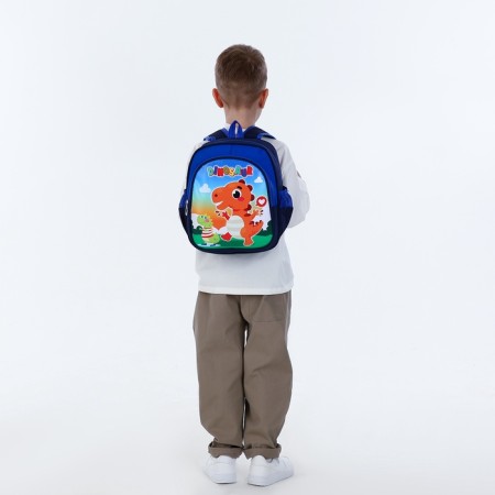 Children's backpack on a zipper, "chosen", blue color-8