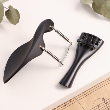 A set of violin accessories: stand, Kolki, chin, string holder, 3/4-2
