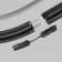 Radius power connector for the track system Technical TRA034CS-B, 19x1.6x1.8 cm, black color