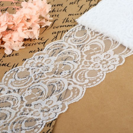 Capricon lace, 90 mm × 3 ± 0.5 m, white color