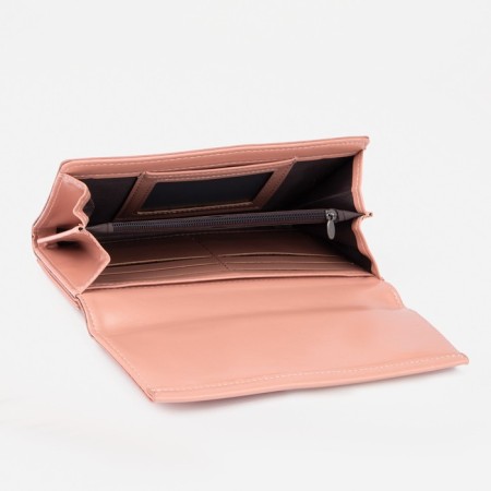 Women's wallet on magnets, pink color-3