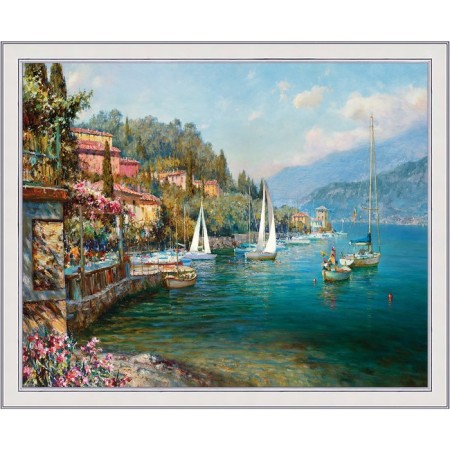 Reproduction of the picture "Yachts on Blue Water", 40x50 cm, frame 45-a355