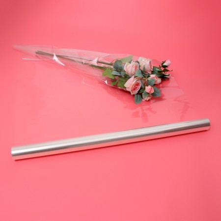 Flower film is a transparent 0.7 x 37.5 m, 1000 g, 40 μm-4