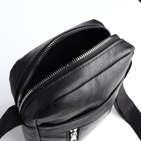 Male bag with lightning, black color-4