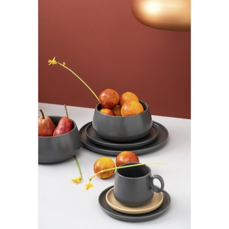 Set of plates Tkano Essential, 20 cm, 2 pcs, dark gray color-1