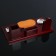 Table set 6V1 with a business card holder and clock, red tree