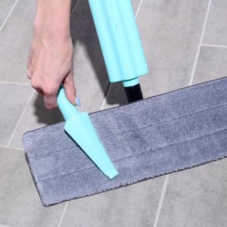 Paul wash with a spray and brush, a microfiber nozzle 41 × 14 cm, a steel show 120 cm, blue color-9