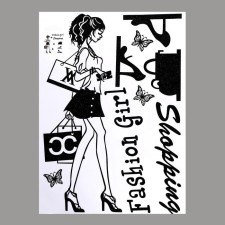 Sticker Plastic Interior Black 