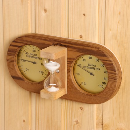 Sanding clock with thermometer gigrometer, 15 minutes, 29x14x8.3 cm V-T080-2-1