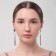 Hanging earrings with “Hollywood” rhinestones with threads, white color in silver, 9 cm