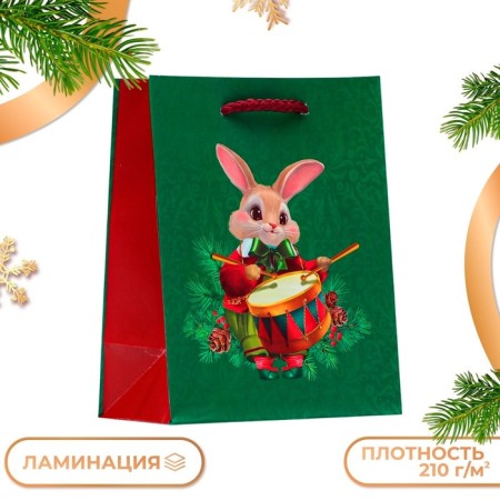 New Year. Gift package "Hare-Baslavr", 11.5 x 14.5 x 6.5 cm.