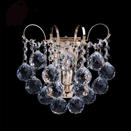 Bra "Pearls" 1x60W E14 gold 21x22x15cm