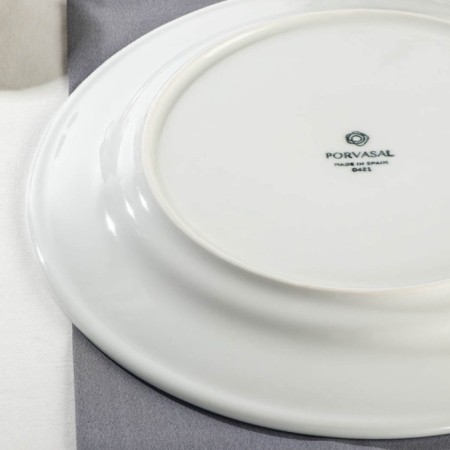 Porcelain plate flat Coral, d = 27.5 cm, white color-3
