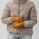 Women's gloves minku 21 cm mustard